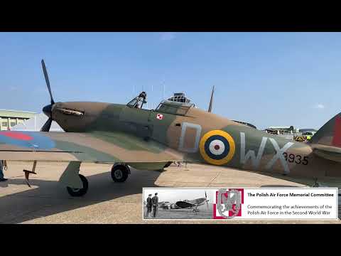 Rolling out Hurricane from The Polish Heritage Flight at Duxford on Battle of Britain Day 15.09.2023