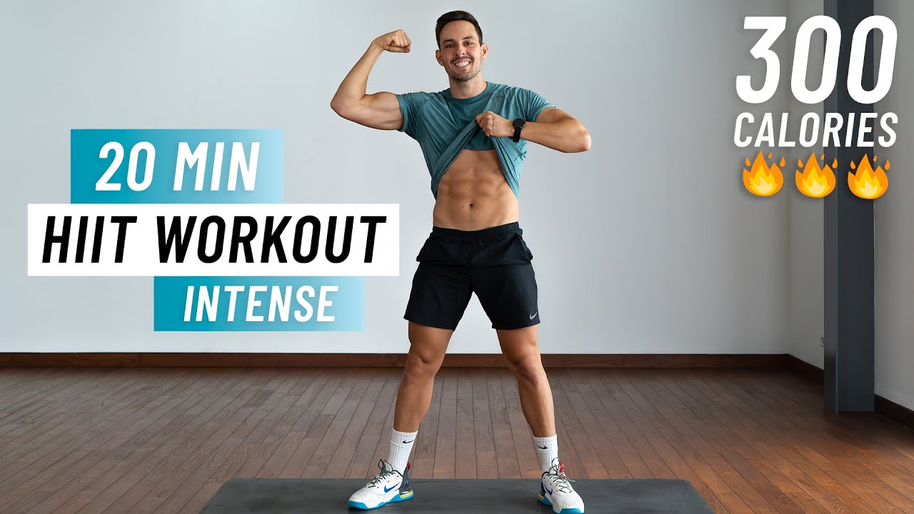 20 Min Fat Burning HIIT Workout -  Full body Cardio, No Equipment, No Repeat