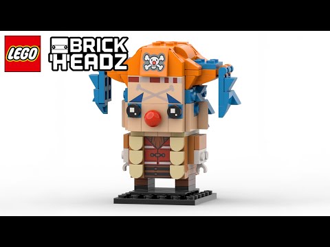 I Built the LEGO One Piece Buggy BrickHeadz Figure