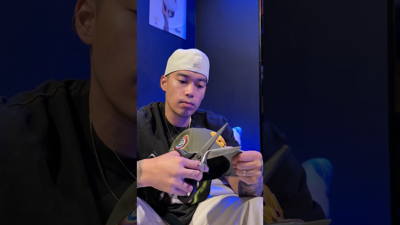 Cropping my fitted🧢✂️👀 #59fifty #hats #fittedhats