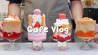 🍨모두가 여전히 사랑하는 클래식 라떼 맛🍊지치고 힘들 땐 음료 ASMR로 힐링해요/카페브이로그/Cafe Vlog/ASMR/Tasty Coffee