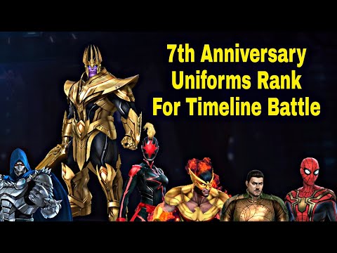7th Anniversary Top Uniforms Rank For Timeline Battle - Marvel Future Fight