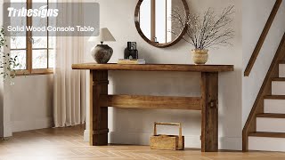 Tribesigns Solid Wood Console Table: Farmhouse Charm Meets anuncio