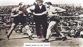 Tommy Burns vs Bill Squires at Ocean View, California July 4, 1907 - Old School KO in Color