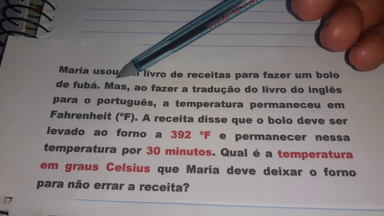 Transformando farhrenheit em graus Celsius