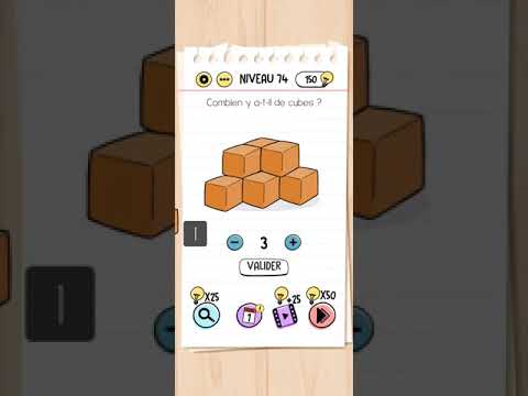 Brain test niveau 74 - Combien y a-t-il de cubes