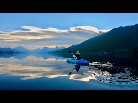 Glacier National Park: Sunrise Coffee & Kayak on Lake McDonald in 4K