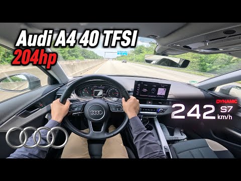 2021 Audi A4 (B9) Avant 40 TFSI S tronic (204 hp) | POV Autobahn Test Drive in Germany