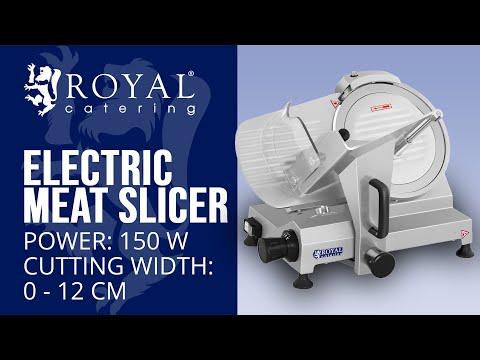video - Electric Meat Slicer - 250 mm - up to 12 mm - 150 W