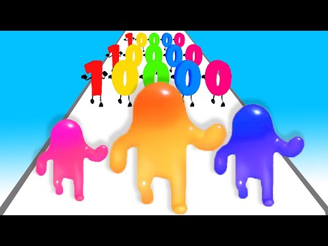 Satisfying Mobile Games: Jelly Man 2048 vs MathPlus 3D - Number Game Max Level Gameplay