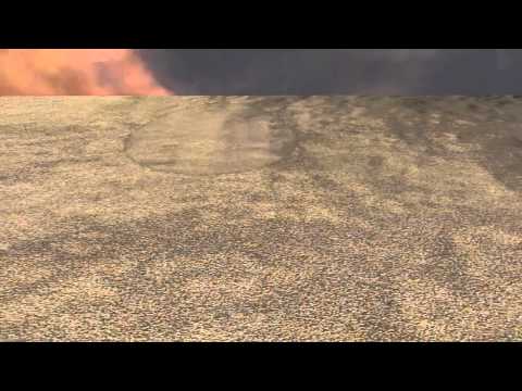 Sand avalanche on a slope