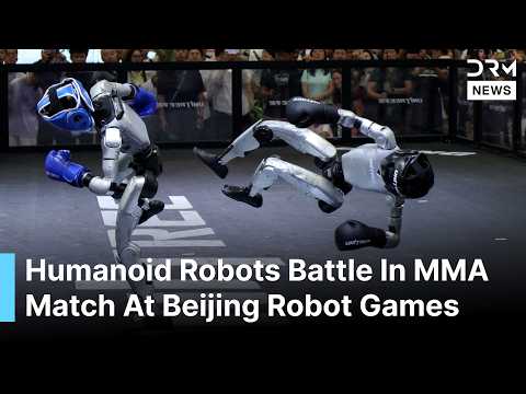 Humanoid Robots Enter The Ring For MMA Match At Beijing Robot Games | DRM News | AI1F