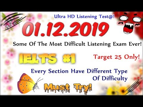 IELTS LISTENING PRACTICE TEST 2019 WITH ANSWERS | 01.12.2019