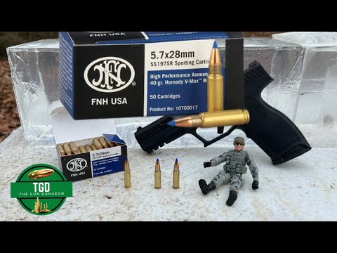 5.7X28mm SS197SR Clear Ballistic Gel Test | 40gr Hornady Vmax Bullet