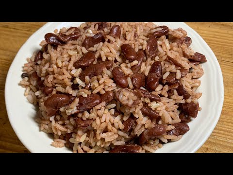Authentic Jamaican Rice & Peas | How To Cook Perfect Rice & Peas | Rice & Peas Recipe