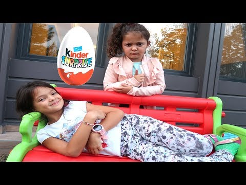 Öykü and Masal Johny Johny Yes Papa surprise chocolate pretend play fun kid video