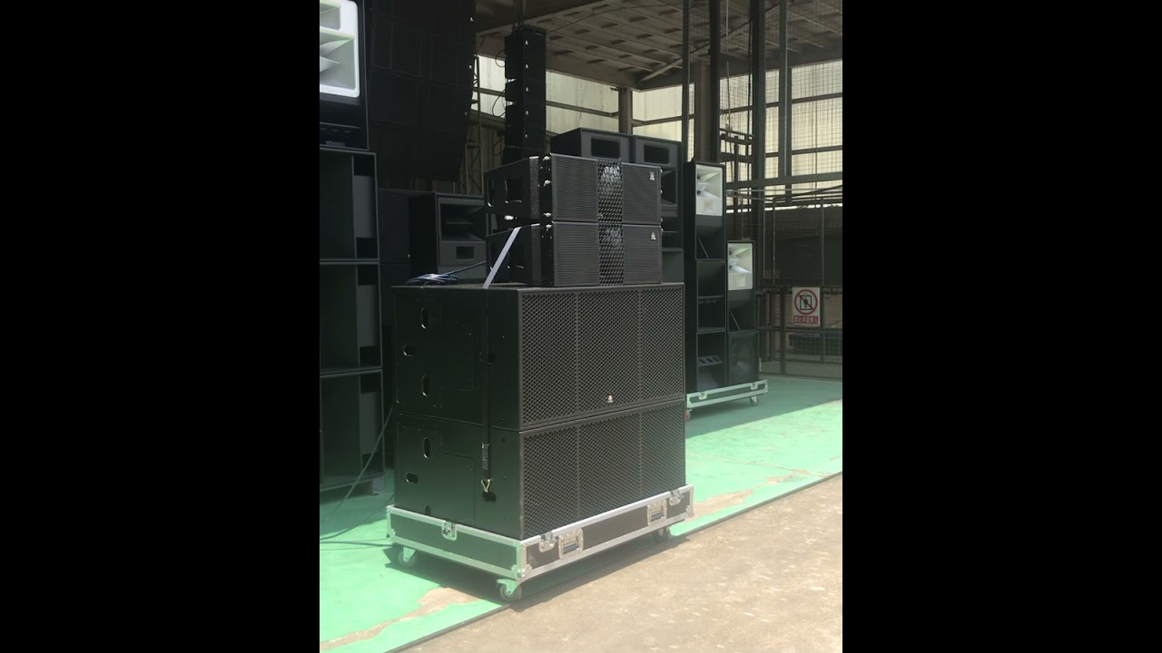 Sound test of TPA Flex 950 dual 10” line array system and New K 218 dual 18” subwoofer