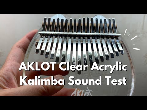AKLOT Clear Acrylic Kalimba SOUND TEST Review. Tuned to the key of B.