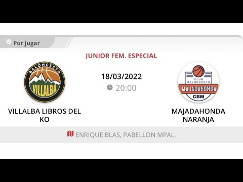 Junior fem A VILLALBA LIBROS DEL KO - MAJADAHONDA