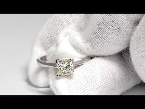 1.00ctw Princess Cut Diamond Engagement Ring I Color VS2 Clarity