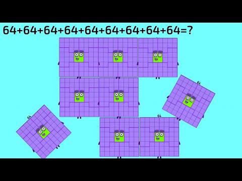 Nine Same Square Number blocks Addition | Numberblocks Addition | Learn to Count | NUMBERBLOCKS 