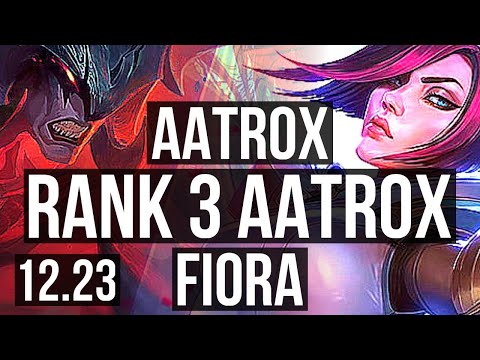 AATROX vs FIORA (TOP) | Rank 3 Aatrox, 12/1/7, 8 solo kills, Legendary | KR Challenger | 12.23