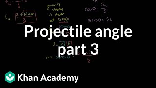 Optimal angle for a projectile part 3 - Horizontal distance as a function of angle (and speed)