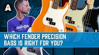 Video thumbnail for Fender Precision Bass: Player vs Performer vs Professional vs Ultra - What are the Differences? by Andertons Music Co