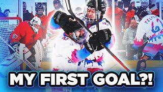 I SCORED A GOAL IN PRO BALL HOCKEY?! *3V3 OVERTIME*