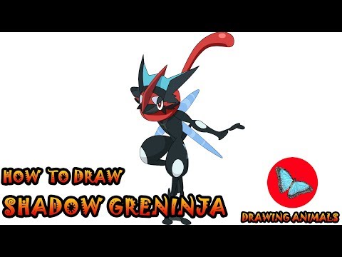 How To Draw Shadow Ash Greninja Pokemon | Drawing Animals