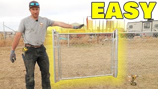 How To Hang A Chain Link Gate EASILY