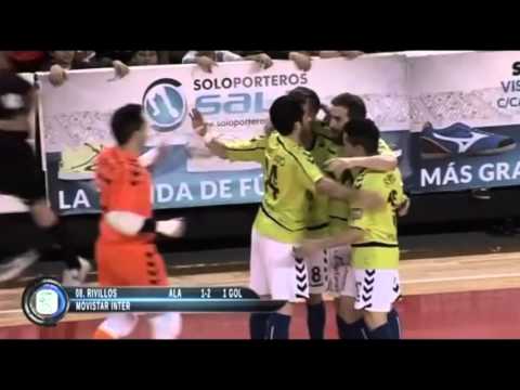 Gol de Rivillos (1-2) en DLink Zaragoza - Movistar Inter. J28, 1ªDiv