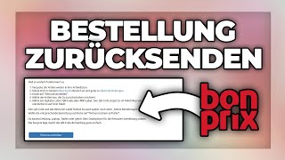 bonprix Bestellung zurücksenden - Retoure anmelden Tutorial