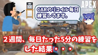 【Apex】CARのリコイル練習を2週間毎日たった5分だけ練習した結果