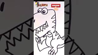 🦖 Easy Dinosaur Drawing for Kids | Cute Dino Art #shorts #easydrawing #coloringforkids #drawing
