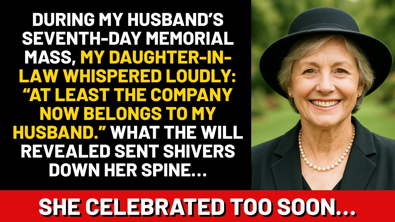 During my husband’s seventh-day memorial mass, my daughter-in-law whispered loudly: At least the..