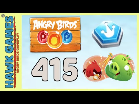 Angry Birds Stella POP Bubble Shooter Level 415 - Walkthrough, No Boosters