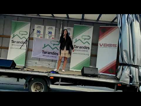 TTarandės gimtadienyje dainuoja solistė Karolina Krivickaitė, daina "Dream a Little Dream of Me"