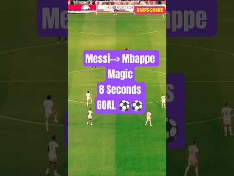 Messi’s Magic Assist to Mbappé in Just 8 Seconds! ⏱️⚽ #football #footballshorts #shorts