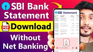 SBI bank statement kaise nikale | SBI statement pdf download without Net Banking | sbi banking