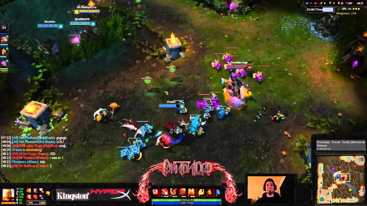 Liên Minh Huyền Thoại: đang battle 1v1 thì bị minion phá đám :))