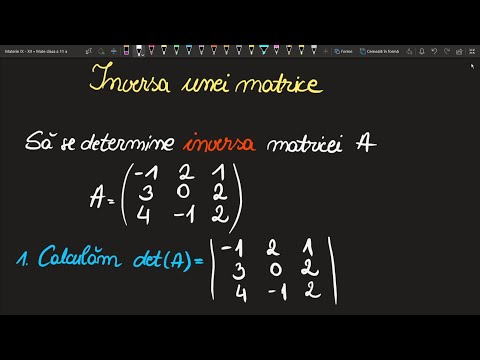 Inversa unei matrice de ordin 3 ordin 2 clasa a 11 a Exercitii  Formula (Invata Matematica Usor)