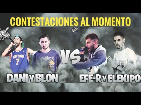 DANI y BLON vs EFE-R y ELEKIPO | CONTESTACIONES AL MOMENTO | Urban Freestyle Party