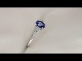 Anello con diamanti laterali taglio a brillante in oro 18 kt “Siria” Video 2
