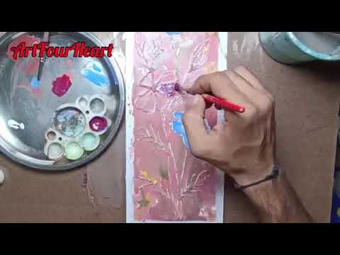 Gourav Jangid #NEXT LEVEL Anemone Flower art - Glue Gun + Acrylic pour | ArtFourHeart  #facebookpost