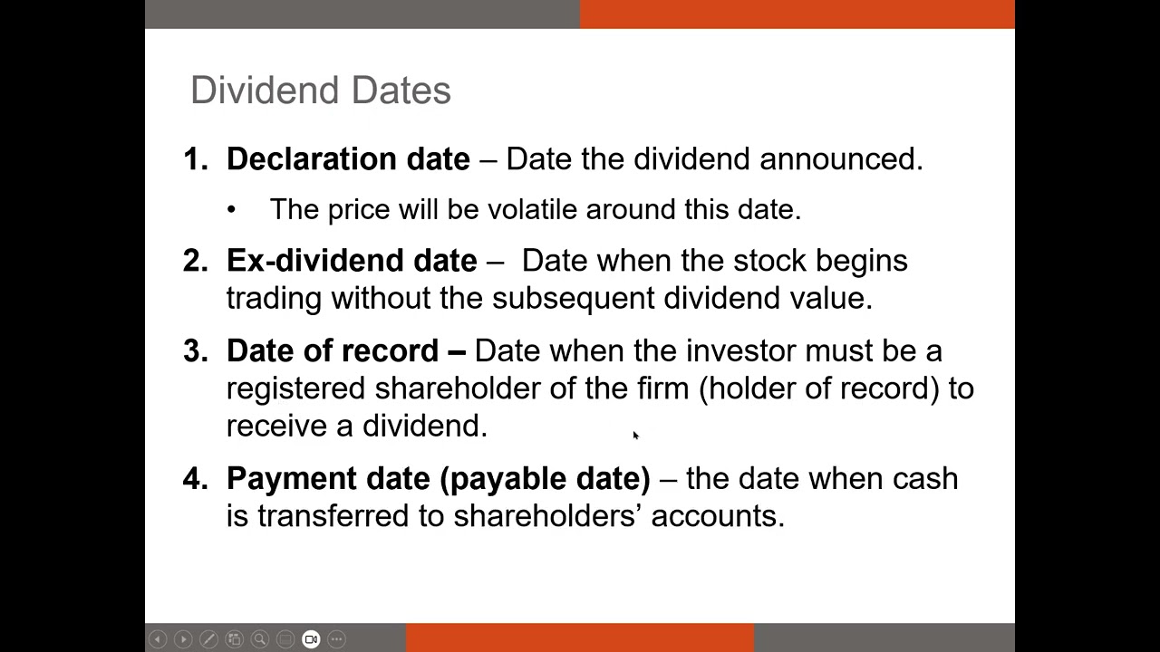 Dividends, Repurchases, and Other Events
