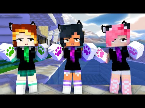 PAWS DANCE CHALLENGE APHMAU BODYGUARD FRIENDS KIM AND KC - MINECRAFT ANIMATION #shorts