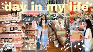 a day in my life as a vendor at the bryant park winter village❄️🛍️ // nyc market, small biz owner