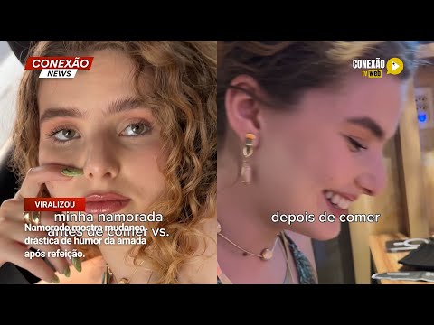 Vídeo: Namorado mostra mudança drástica de humor da amada após refeição.