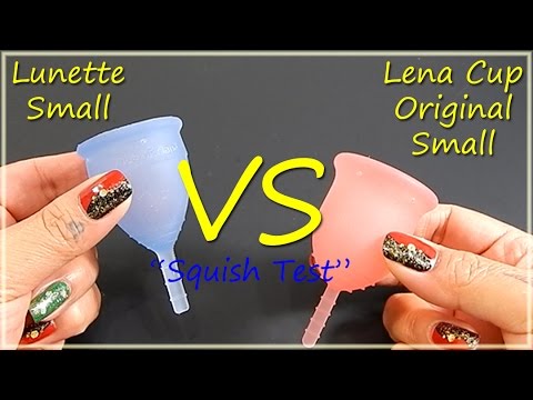 Lunette Sm vs Lena Original Sm "Squish Test" - Menstrual Cups